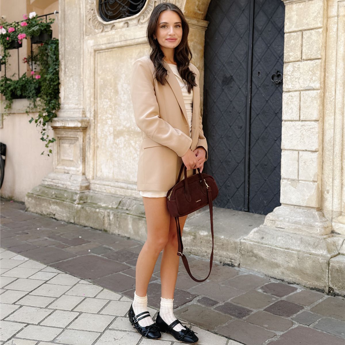 Bow Square Toe Mary Jane Ballet Flats | Onlymaker Trusted