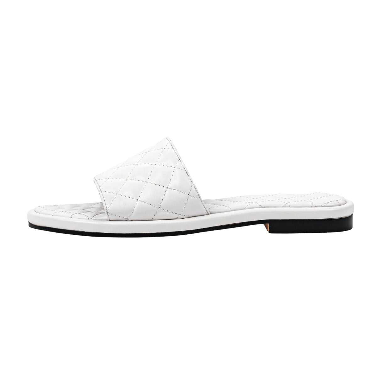 Round Toe Quilted Sandals Flats | Onlymaker Trusted