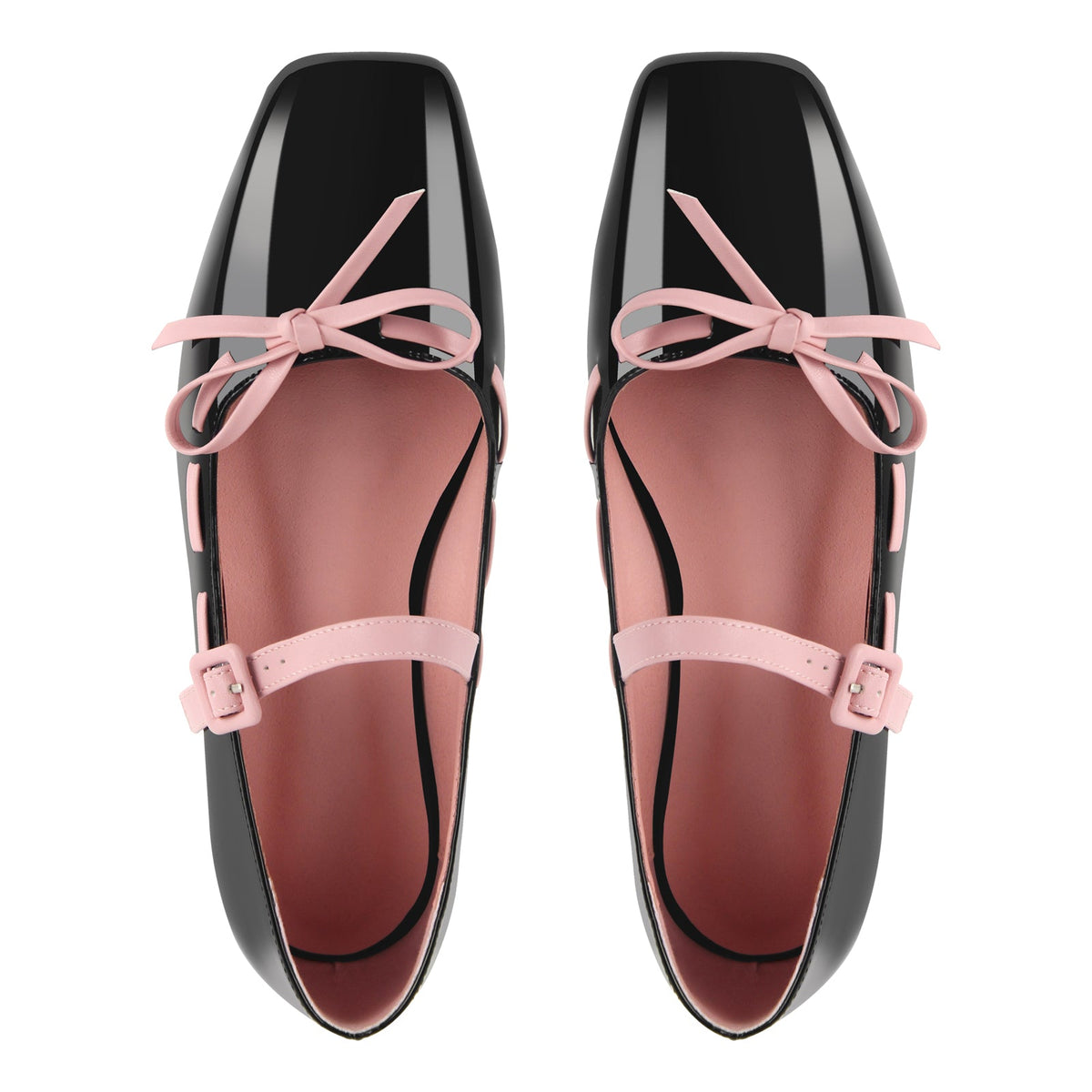 Bow Square Toe Mary Jane Ballet Flats | Onlymaker Special Offer
