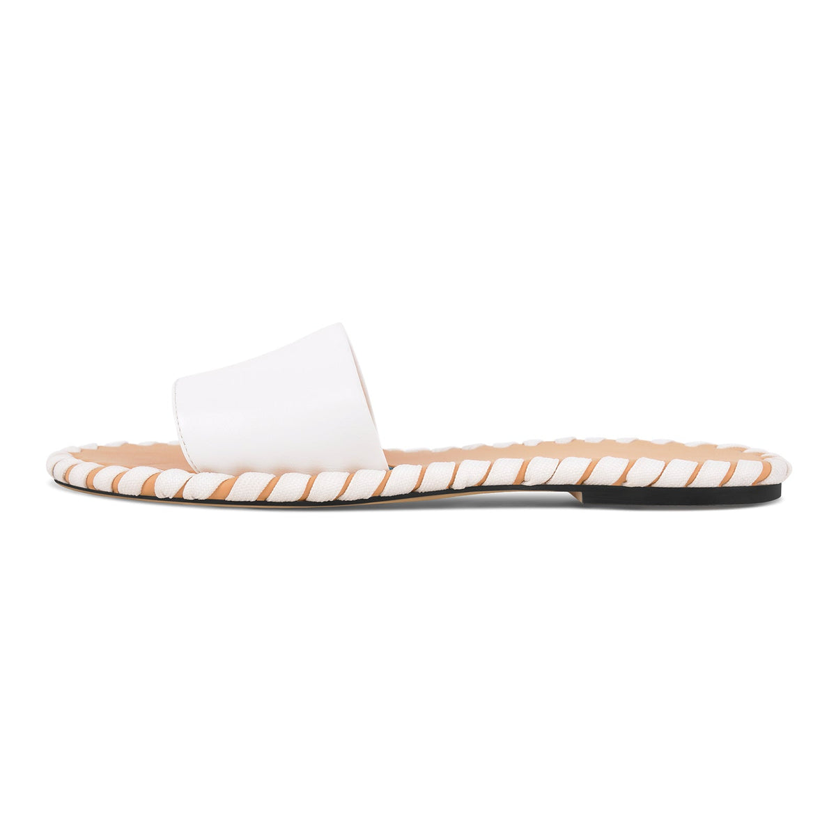 Round Toe Stitch Sandals Flats | Onlymaker Quality