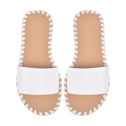 Round Toe Stitch Sandals Flats | Onlymaker Quality
